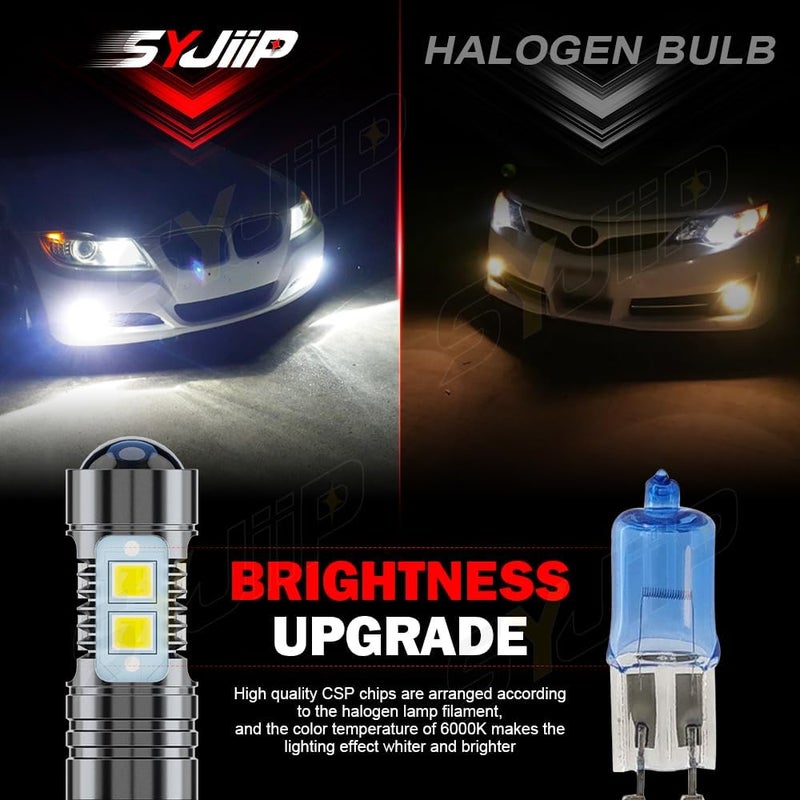 SYJIIP Compatible with Deere 1023E 1025R 1026R R136239 Work/Rear Bulb, For Deere Gator XUV 560E 590E 825i 835E pn AXE1694 Lights, 886/894/896/881 Fog Light Bulbs, 300% Brightness, Plug and Play, Pack of 2 - Image 3